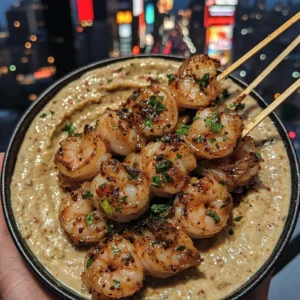Spicy Garlic Butter Shrimp Skewers with Chili Lime Dip