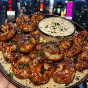 Sweet Chili Glazed Shrimp Bites with Garlic Dip