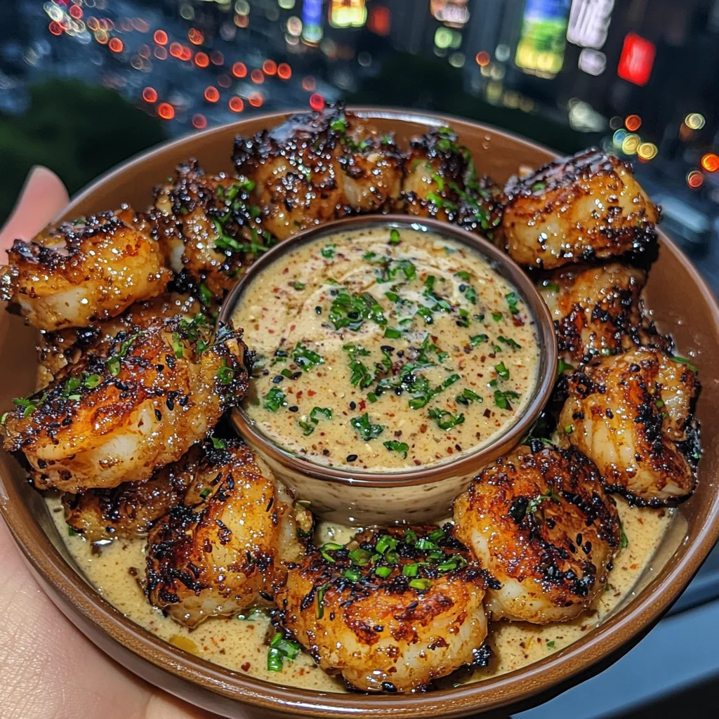 Sweet Soy Glazed Shrimp Bites with Garlic Dipping Sauce