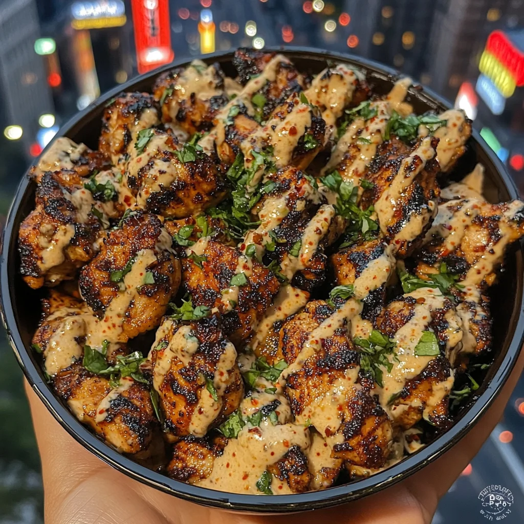 Sweet and Spicy Chicken Bowls with Chili Lime Drizzle
