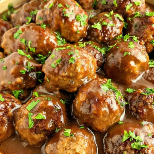 Tasty Slow Cooker Salisbury Steak Meatballs Recipe