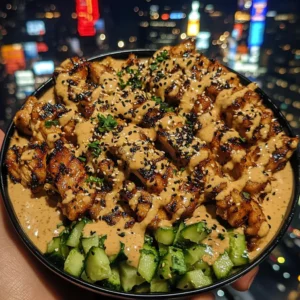 Teriyaki Chicken Veggie Bowls with Creamy Sriracha Sauce