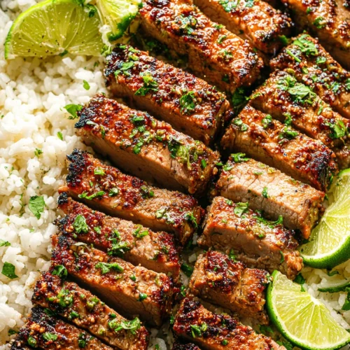 Zesty Ginger Lime Pork with Creamy Coconut Rice – 30-Minute Dinner