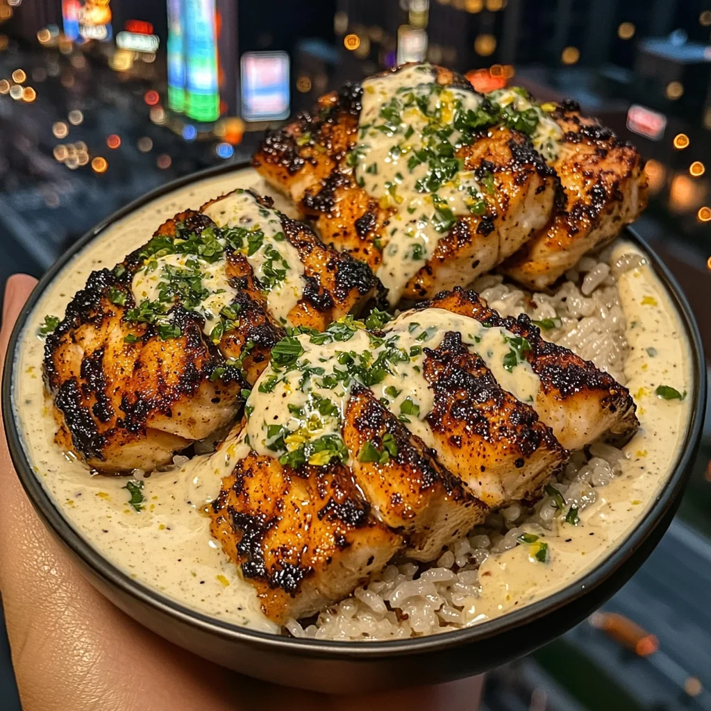Cajun Fish Rice Bowls with Zesty Lemon Cream