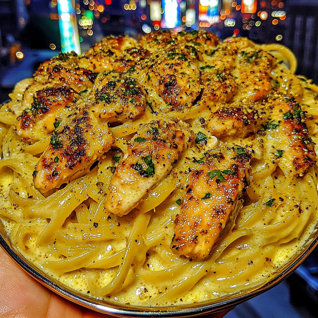 Cheesy Cajun Alfredo Pasta with Velveeta Chicken Linguine