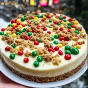 Christmas Sugar Cookie Cheesecake