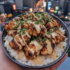 Crispy Chicken Rice Bowls with Sweet Teriyaki Glaze