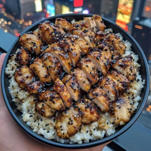 Crispy Chicken Rice Bowls with Sweet Teriyaki Glaze