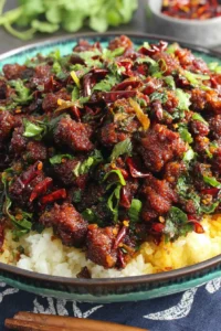 Crispy Chilli Beef Rice Recipe