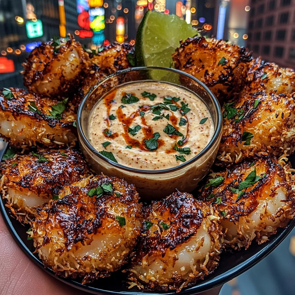 Crispy Coconut Shrimp Bites with Sweet Chili Lime Dip