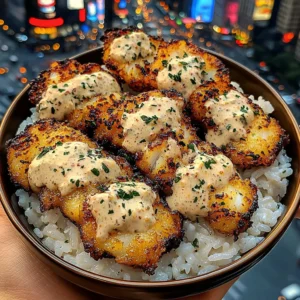Crispy Fish Rice Bowls with Zesty Tartar Sauce