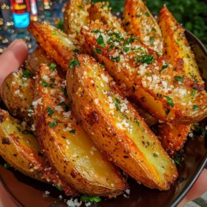 Crispy Garlic Parmesan Potato Wedges