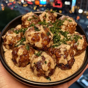 Crispy Honey Butter meatballs with Garlic Chili Dip