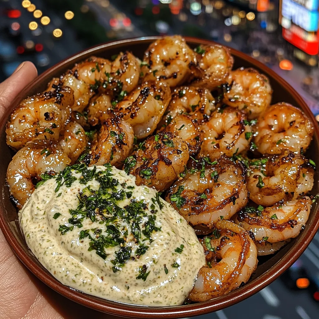 Crispy Honey Garlic Shrimp with Creamy Lime Dip