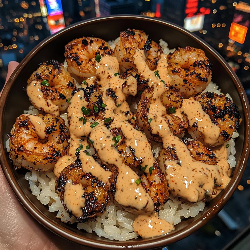 Crispy Shrimp Rice Bowls with Sweet Chili Garlic Sauce