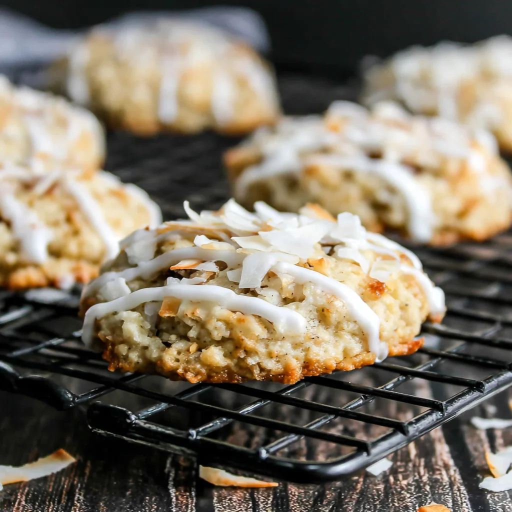 Dolly Parton Coconut Cookies with Lemon Glaze