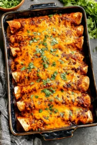 Easy Bean and Cheese Enchiladas
