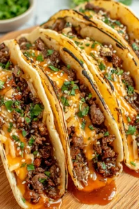Garlic Butter Honey BBQ Beef Tacos