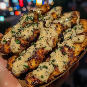 Garlic Herb Chicken Tenders with Creamy Ranch Sauce