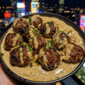 Garlic Parmesan Meatballs with Creamy Dip
