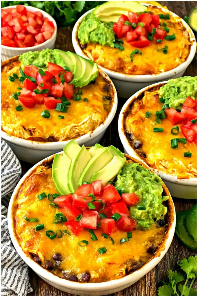 High-Protein Chicken Enchilada Bowls (39g Per Serving!)