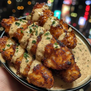 Honey Garlic Chicken Tenders with Creamy Dip