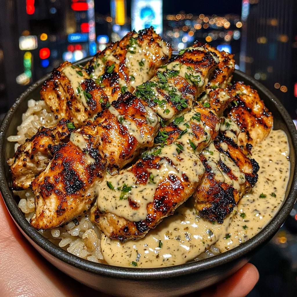Honey Mustard Chicken Rice Bowls with Herb Ranch Dip