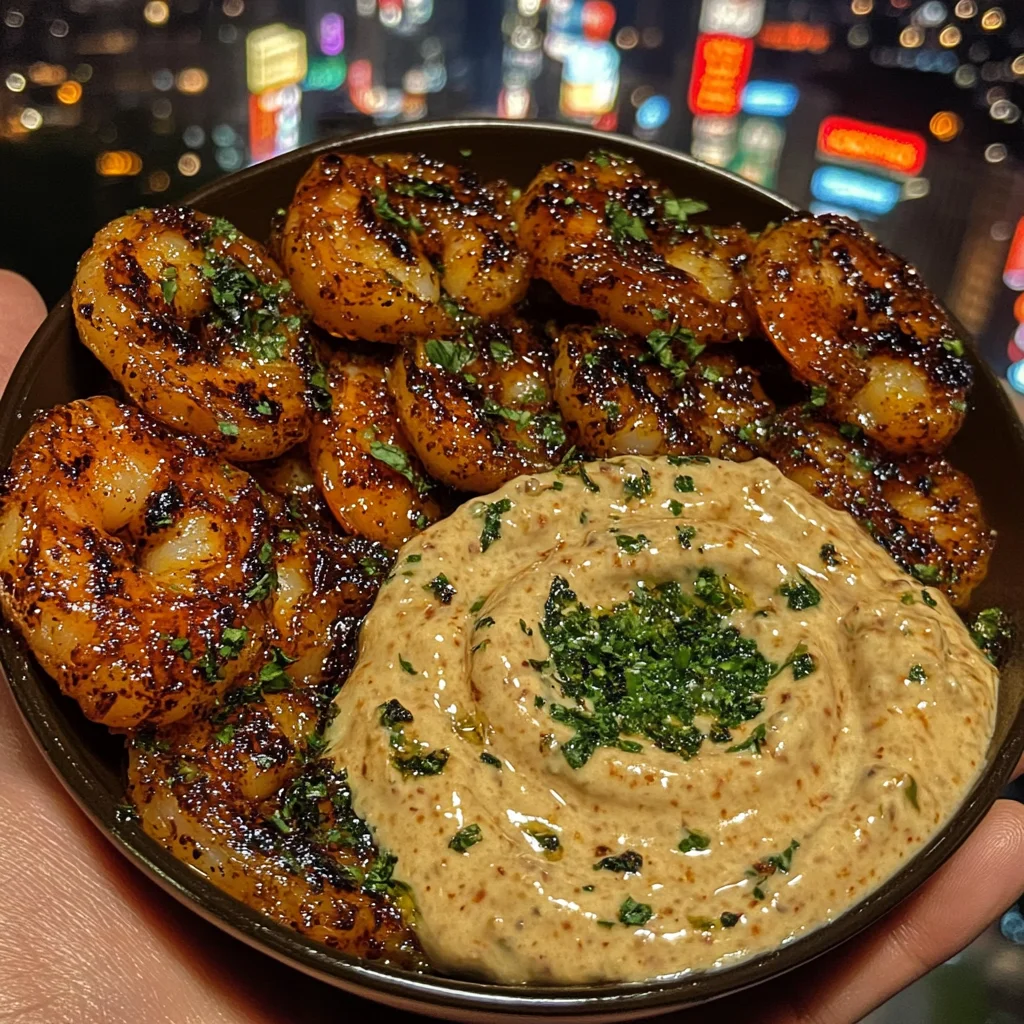 Honey Sriracha shrimps with Creamy Dip Recipe
