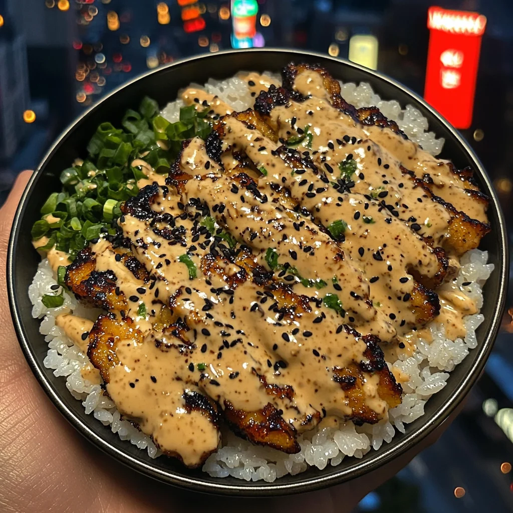Hony Salamon Bites Rice Bowls with Sweet Soy Glaze