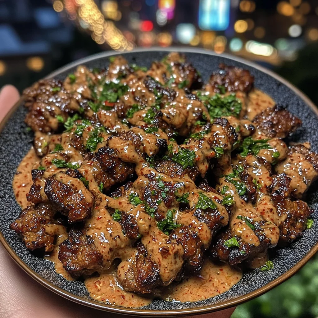 Korean BBQ Beef Bites with Sweet Chili Garlic Sauce