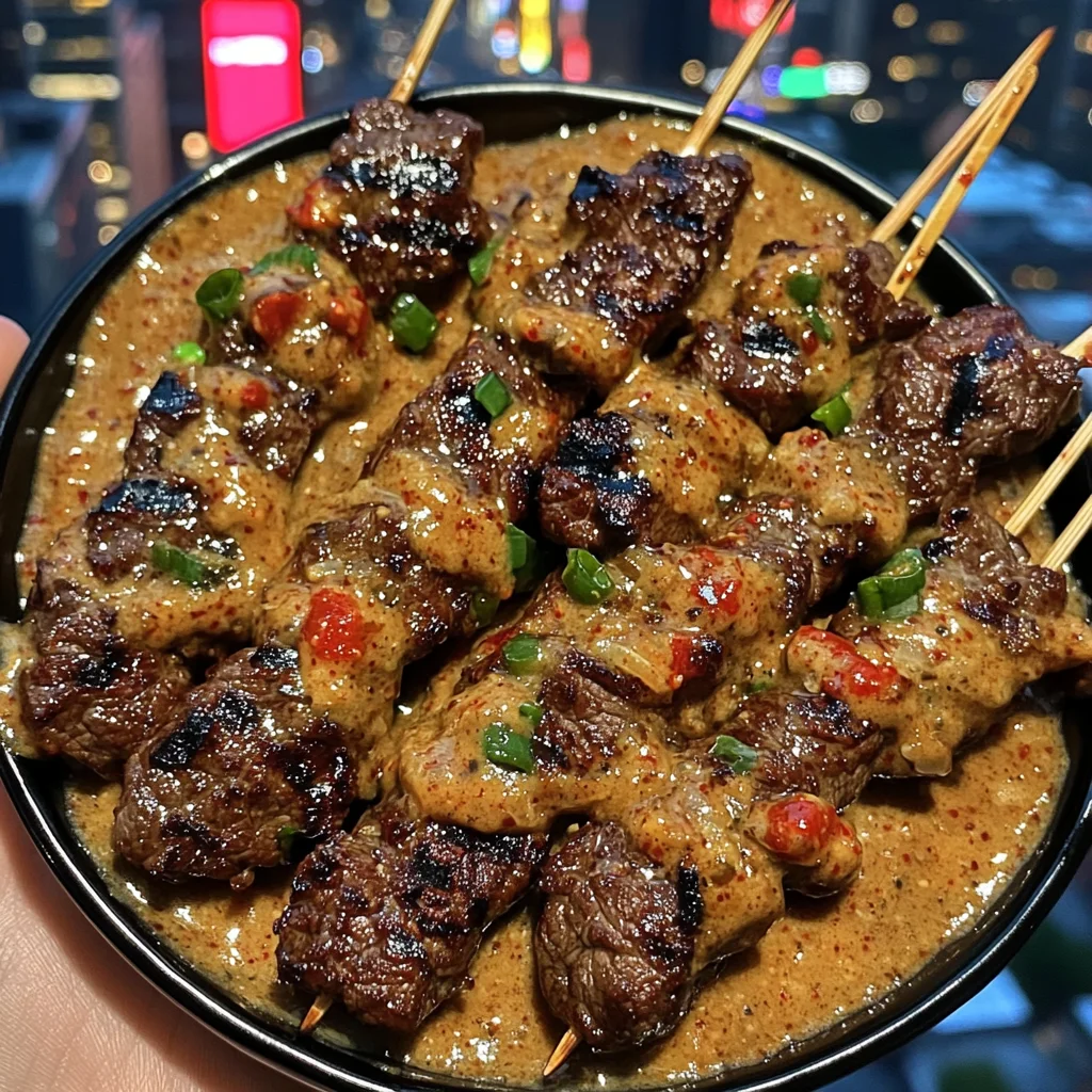 Korean BBQ Beef Skewers with Sweet Chili Sauce