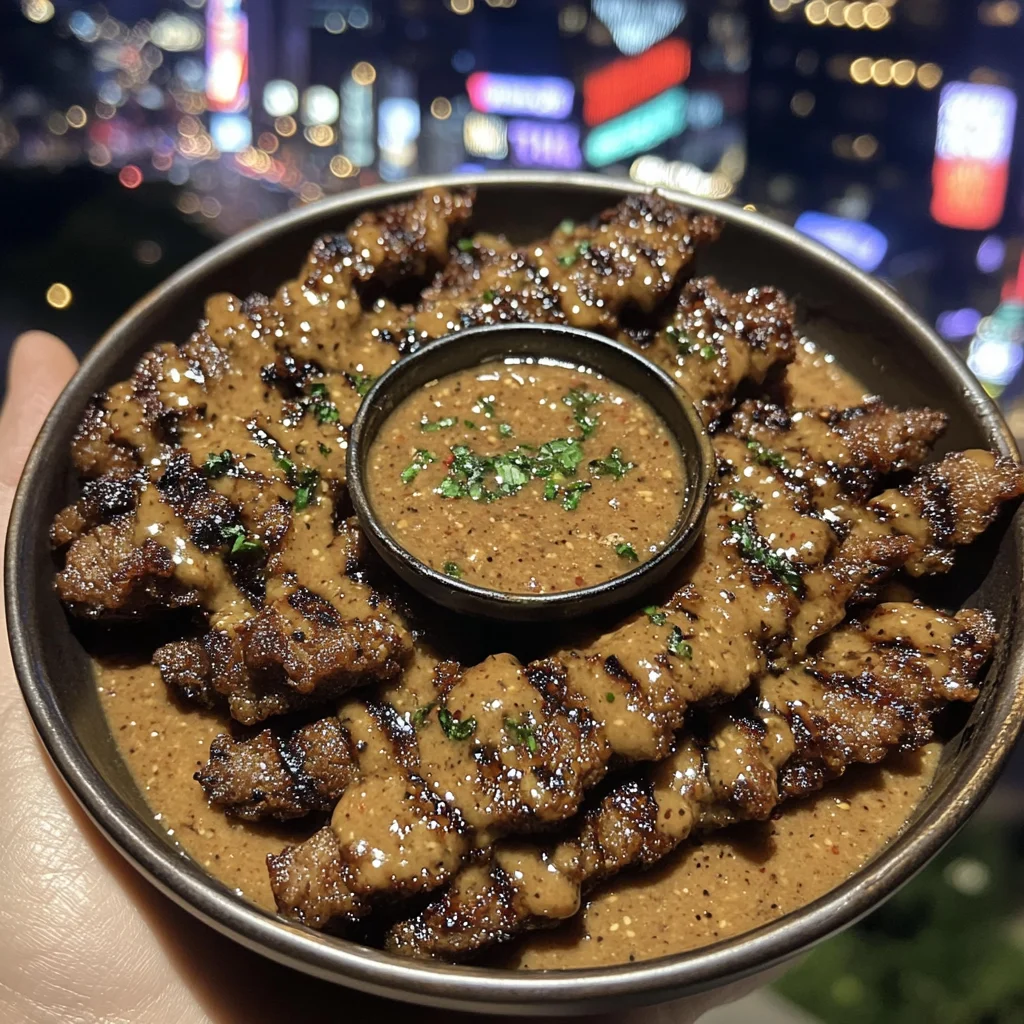 Korean BBQ Beef Strips with Sweet Soy Dipping Sauce
