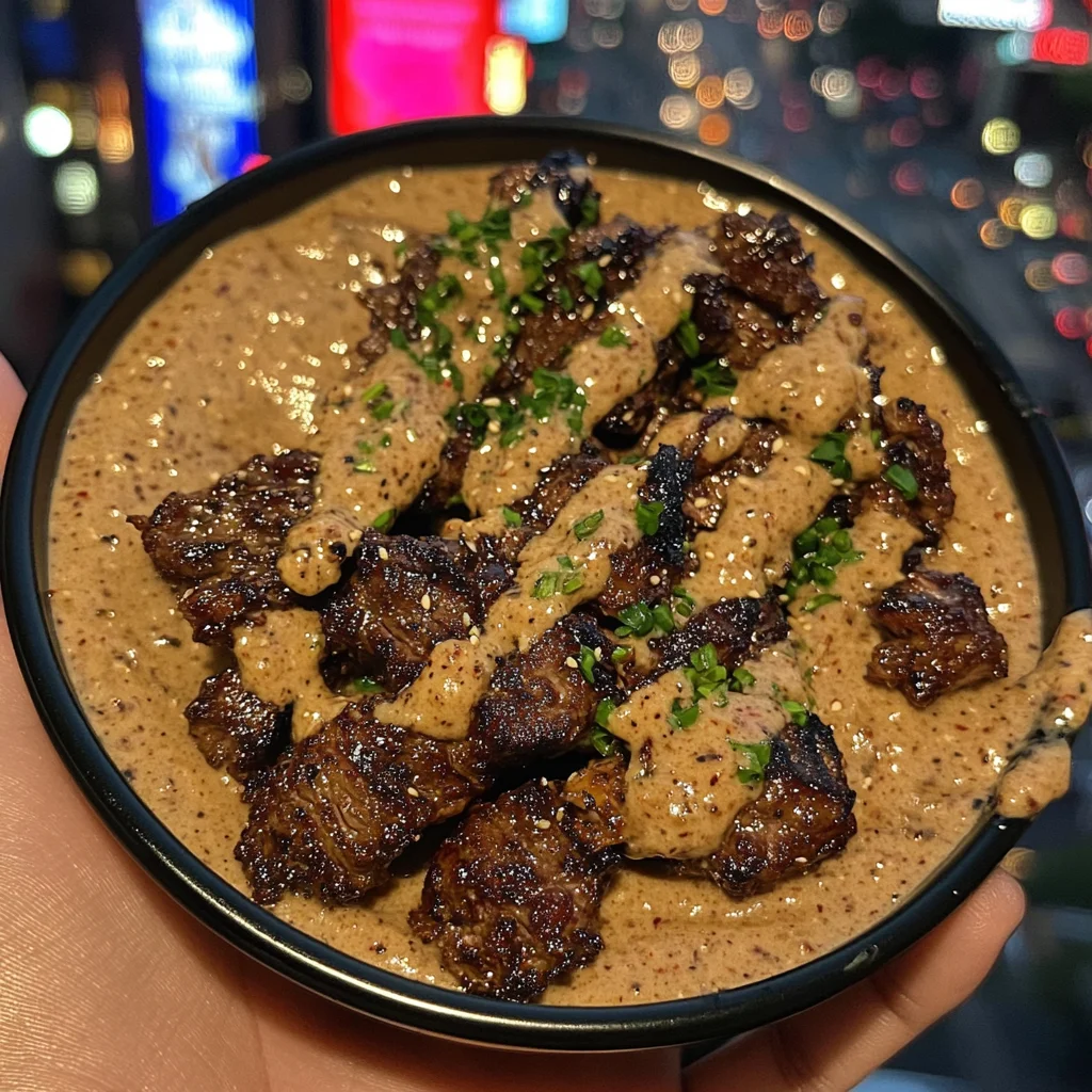 Korean BBQ Beef Tips with Sesame Soy Dip