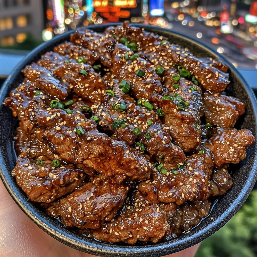 Korean BBQ Beef Tips with Sweet Sesame Sauce
