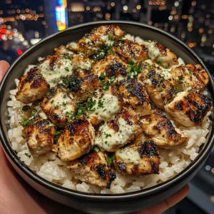 Mediterranean Chicken Rice Bowls with Tzatziki Sauce