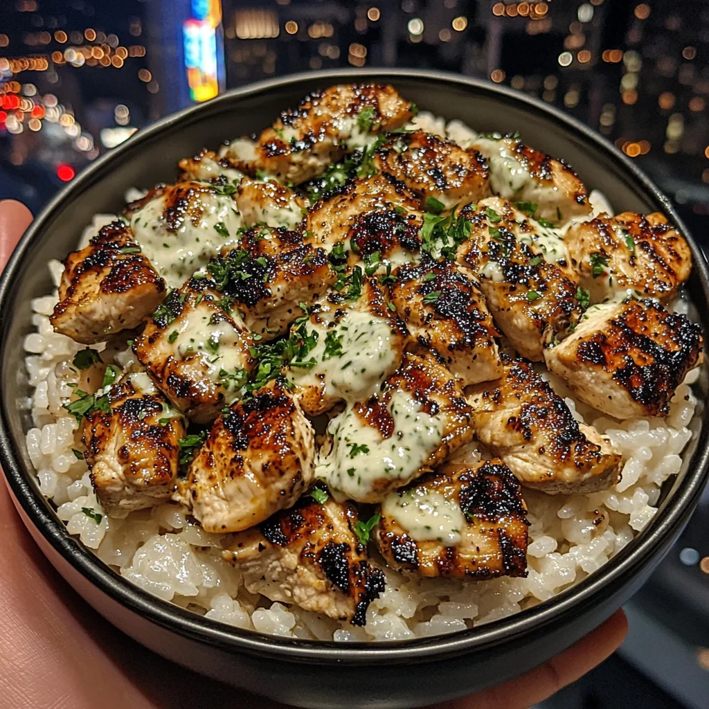 Mediterranean Chicken Rice Bowls with Tzatziki Sauce