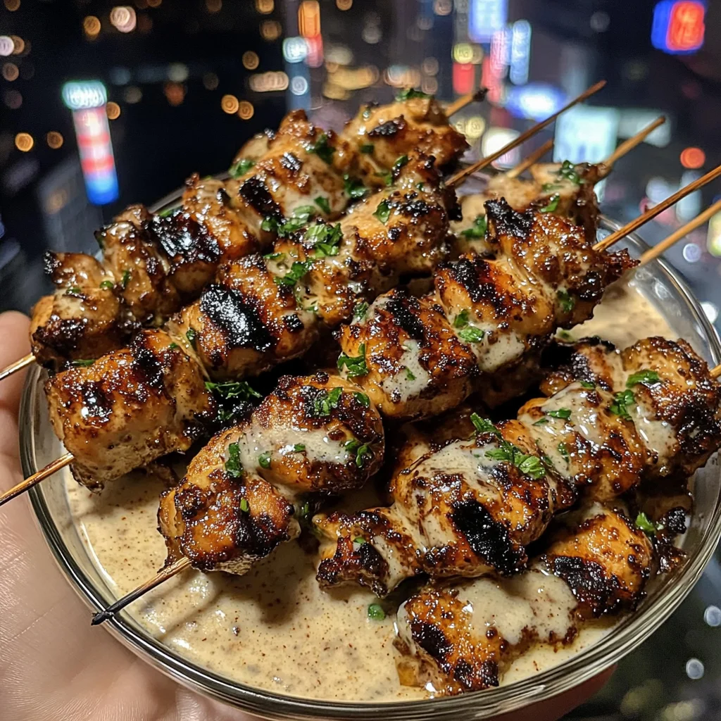 Spicy Honey Chicken Skewers with Ranch Dipping Sauce