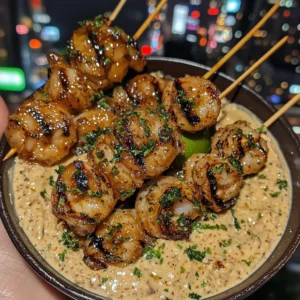 Spicy Honey Glazed Shrimp Skewers with Lime Dip
