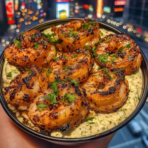 Spicy Shrimp Rice Bowls with Cilantro Lime Cream