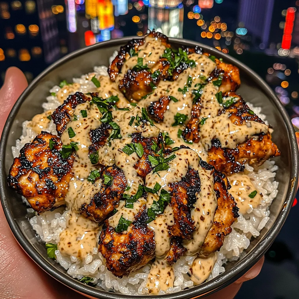 Sriracha Honey Chicken Rice Bowls with Garlic Aioli