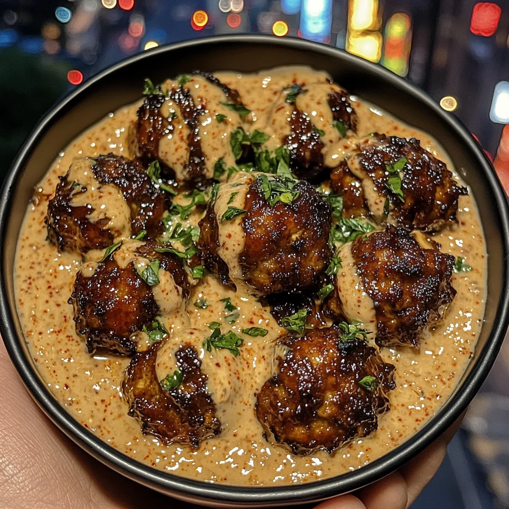 Sticky Honey Butter meatballs with Creamy Chili Dip