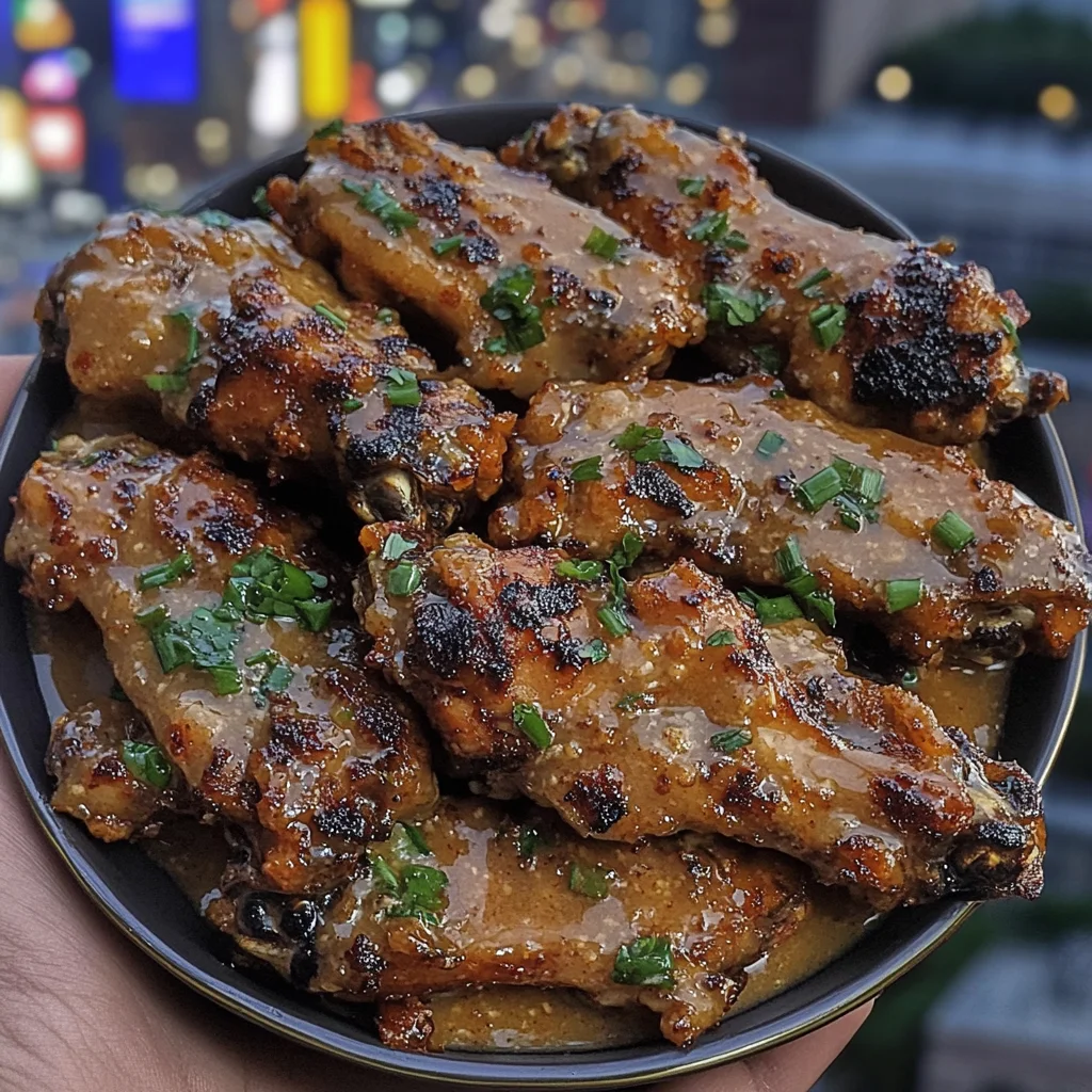 Sticky Honey Glazed Chicken Wings with Chili Sauce