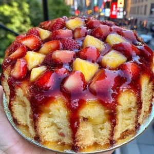 Strawberry Pineapple Pound Cake