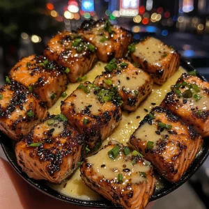 Sweet Teriyaki Salmon Bites with Pineapple Dip