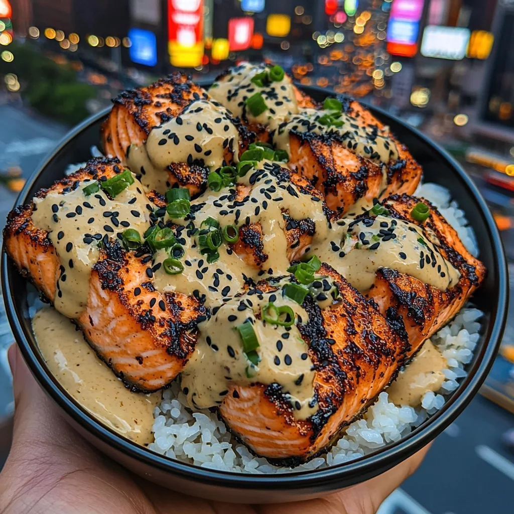 Sweet Teriyaki Salmon Rice Bowls with Sesame Ginger Sauce