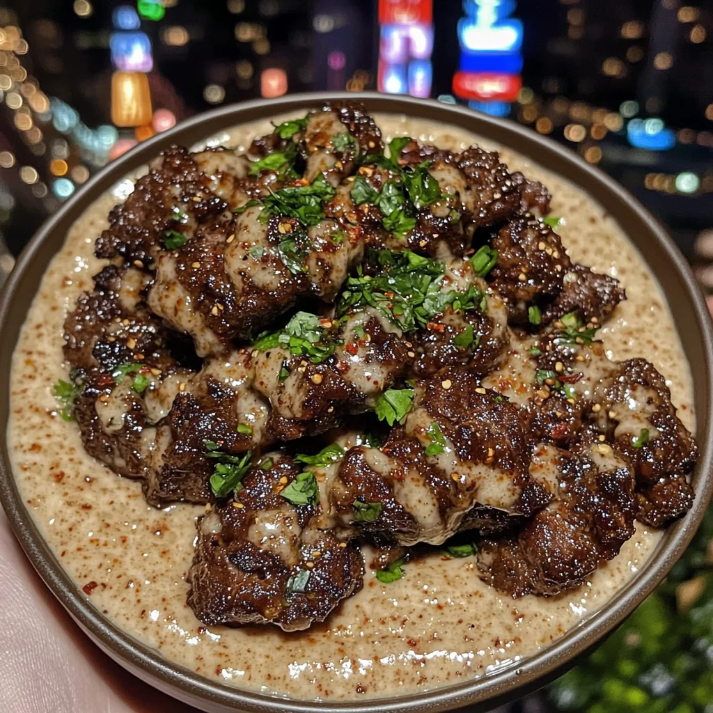 Sweet and Spicy Beef Bites with Chili Garlic Dip