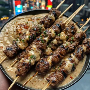 Sweet and Spicy Beef Skewers with Ginger Dip