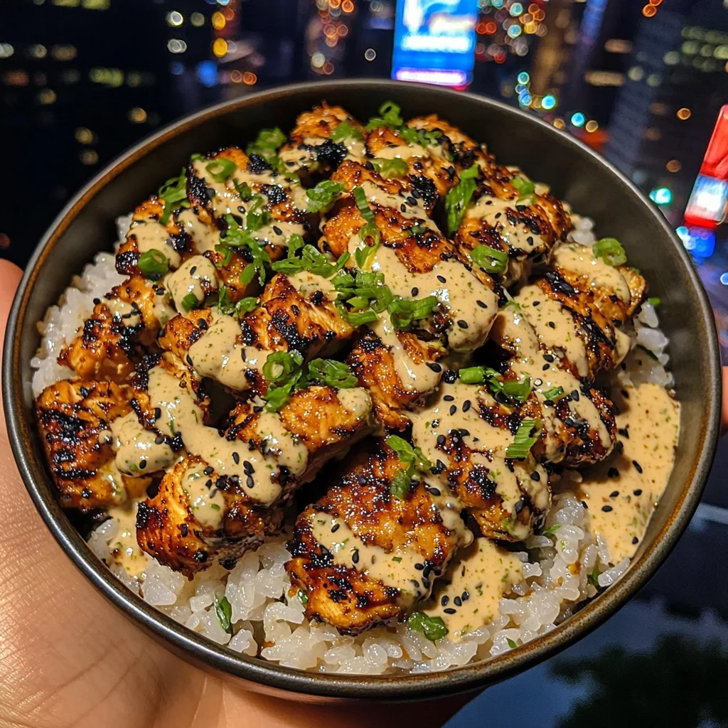 Teriyaki Chicken Rice Bowls with Sesame Lime Dressing