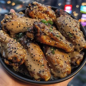 Teriyaki Glazed Chicken Wings with Sesame Sauce