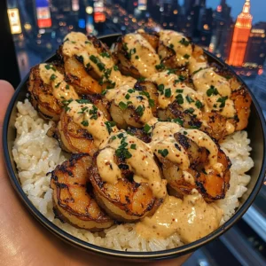 Teriyaki Shrimp Rice Bowls with Spicy Mayo